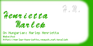 henrietta marlep business card